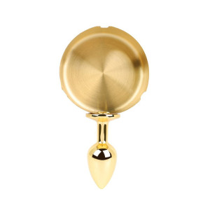 Plug métal ASHES ROUND Doré 6 x 2.5cm