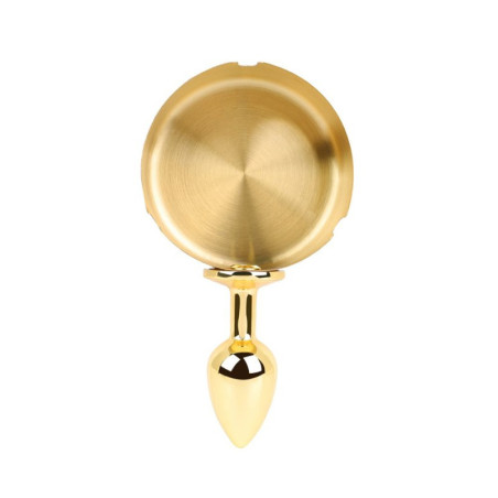 Plug métal ASHES ROUND Doré 6 x 2.5cm