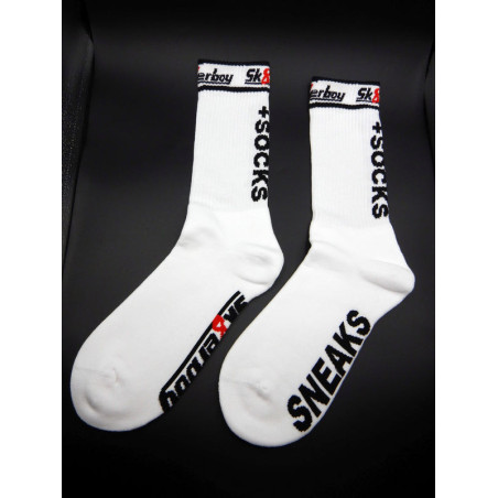 Chaussettes blanches SNEAKS SOCKS Sk8erboy