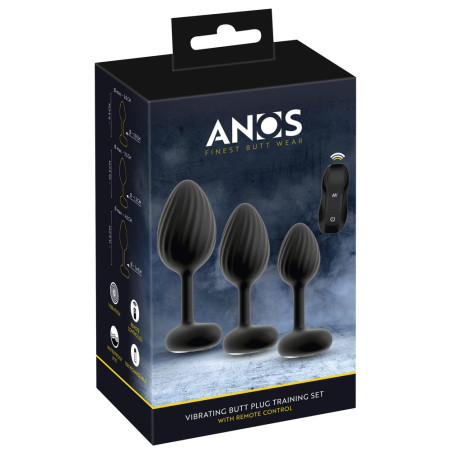 Lot de 3 plugs vibrants VRILLASS de Anos - 10 Vibrations