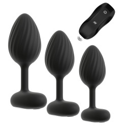 Lot de 3 plugs vibrants VRILLASS de Anos - 10 Vibrations