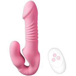 Gode Ceinture sans harnais vibrant PINKY TWICE 13 x 4cm