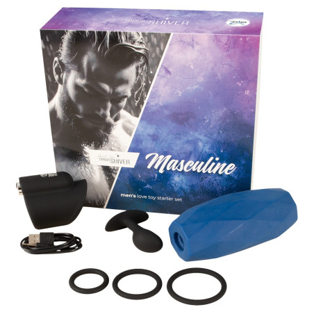 Coffret Sextoys MASCULINE 4 Accessoires Noirs