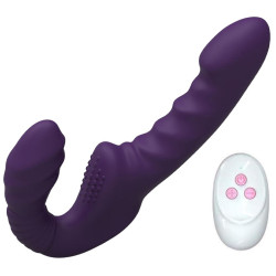 Gode Ceinture sans harnais vibrant BEAUTYPURP 13 x 3.8cm