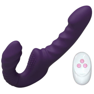 Gode Ceinture sans harnais vibrant BEAUTYPURP 13 x 3.8cm