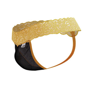 String en dentelle BELTIS Noir-Orange de Candyman
