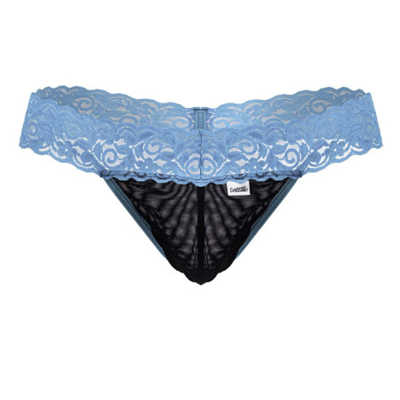 String en dentelle BELTIS Noir et Bleu de Candyman