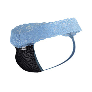 String en dentelle BELTIS Noir et Bleu de Candyman