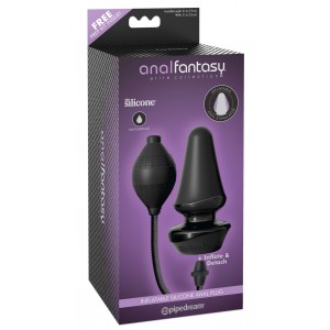 Plug gonflable silicone de Anal Fantasy 9.5 x 5.5 cm Noir