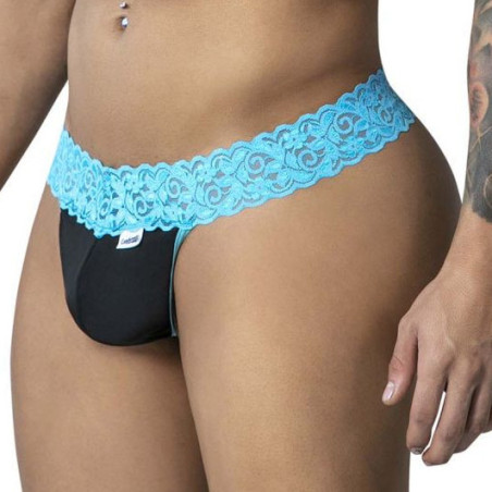 String en dentelle BELTIS Noir et Bleu de Candyman