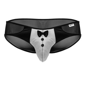 Slip majordome sexy NESTHOR Noir-Blanc