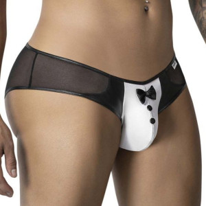 Slip majordome sexy NESTHOR Noir-Blanc
