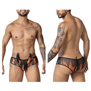 Shorty Diable avec cornes DEMONIS Noir de Candyman