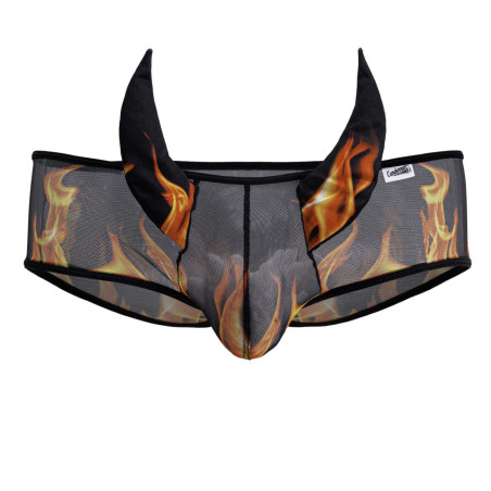 Shorty Diable avec cornes DEMONIS Noir de Candyman