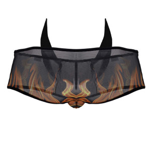 Shorty Diable avec cornes DEMONIS Noir de Candyman