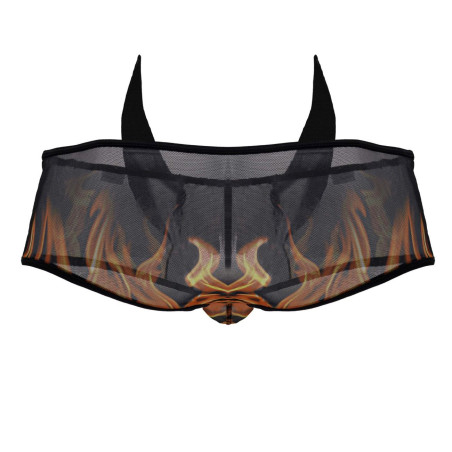 Shorty Diable avec cornes DEMONIS Noir de Candyman