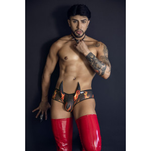 Shorty Diable avec cornes DEMONIS Noir de Candyman