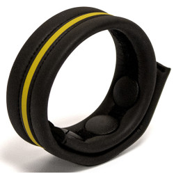 Cockstrap en néoprène BRUTUS Noir et Jaune 40-60 mm