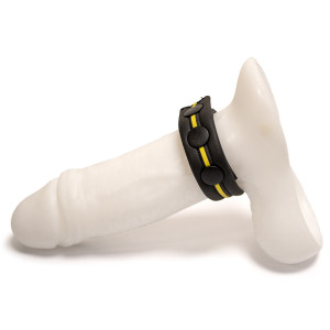 Cockstrap en néoprène BRUTUS Noir et Jaune 40-60 mm