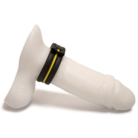Cockstrap en néoprène BRUTUS Noir et Jaune 40-60 mm