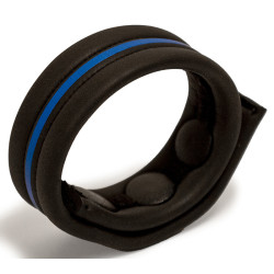 Cockstrap en néoprène BRUTUS Noir-Bleu 40-60 mm