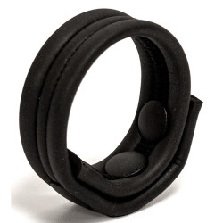 Cockstrap en néoprène BRUTUS Noir 40-60 mm