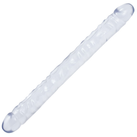 Double Gode Jelly Crystal Transparent 44 x 4.3 cm