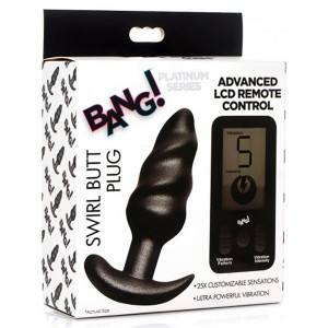 Plug vibrant  SWIRL BUTT de Bang! avec Forme torsadée