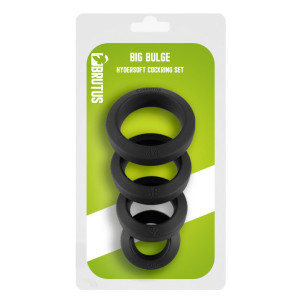Lot de 4 Cockrings silicone BIG BULGE | Diamètres 26-44 mm