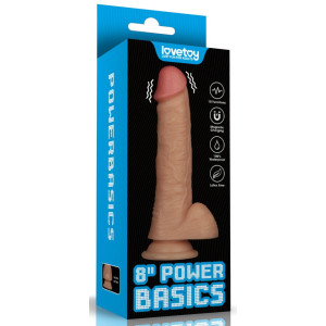 Gode Vibrant avec Bourses POWER BASICS 15 x 4cm