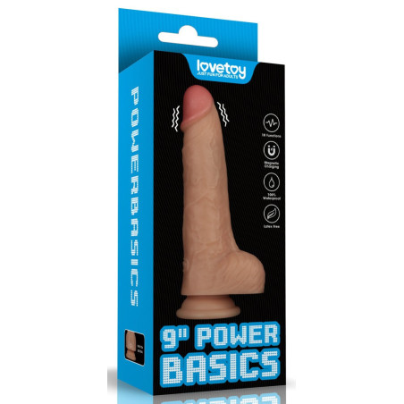 Gode Vibrant avec Bourses POWER BASICS 17 x 5.5cm