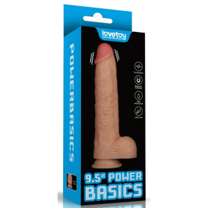 Gode Vibrant avec Bourses POWER BASICS 18 x 5cm
