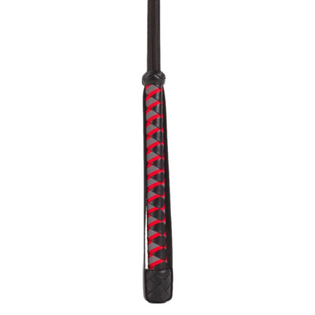 Cravache cuir et nylon NEON STICK 72cm Noire