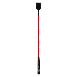 Cravache cuir et nylon NEON STICK 72cm Noir-Rouge