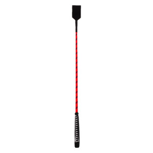 Cravache cuir et nylon NEON STICK 72cm Noir-Rouge
