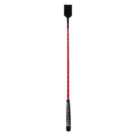 Cravache cuir et nylon NEON STICK 72cm Noir-Rouge