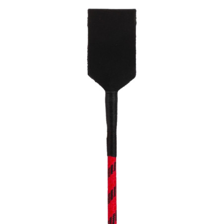 Cravache cuir et nylon NEON STICK 72cm Noir-Rouge