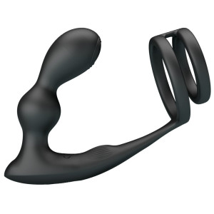 Plug prostatique avec Cockring QOCKASS 12 Vibrations