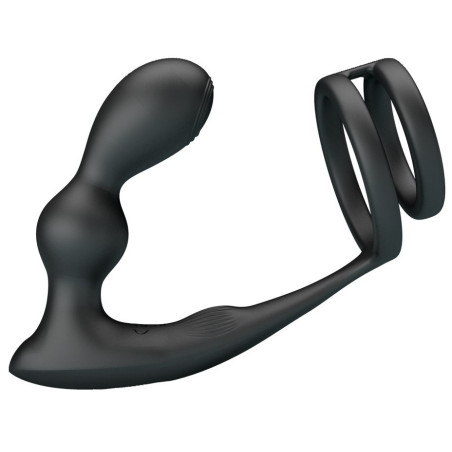 Plug prostatique avec Cockring QOCKASS 12 Vibrations