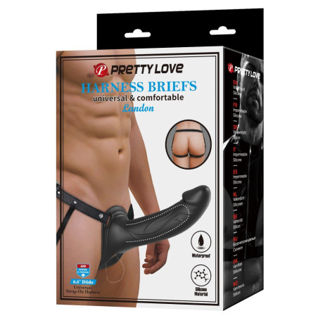 Gode ceinture creux LANDON Noir 16 x 4.4cm