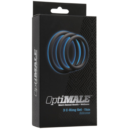 Lot de 3 cockrings en silicone epaisseur fine de 5mm