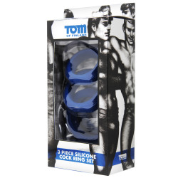 Lot de 3 Cockrings Silicone TOM OF FINLAND 38-57 mm 2