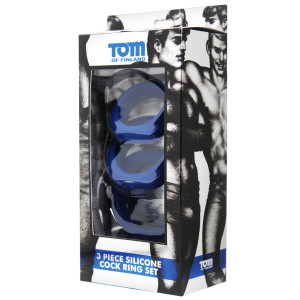 Lot de 3 Cockrings Silicone TOM OF FINLAND 38-57 mm