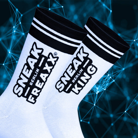 Chaussettes blanches SNEAK KING Contraste Noir