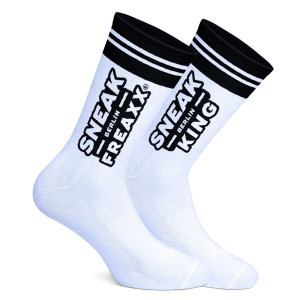 Chaussettes blanches SNEAK KING Contraste Noir