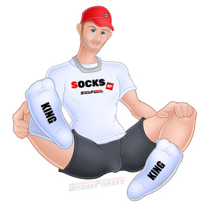 Chaussettes blanches SNEAK KING Contraste Noir