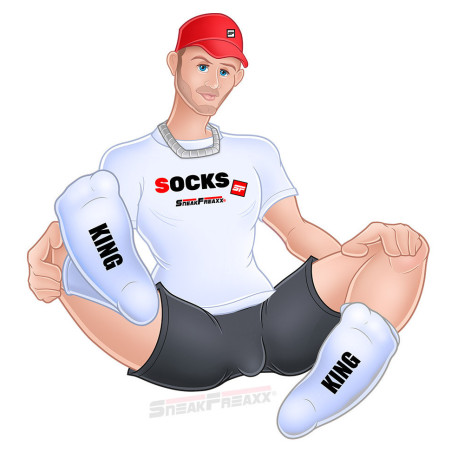 Chaussettes blanches SNEAK KING Contraste Noir