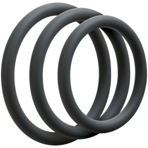 Lot de 3 cockrings en silicone epaisseur fine de 5mm