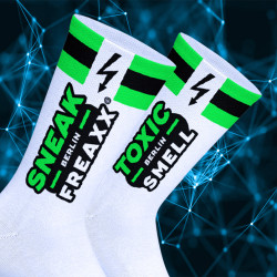 Chaussettes SNEAK TOXIC Blanc-Vert de SneakFreaxx 2