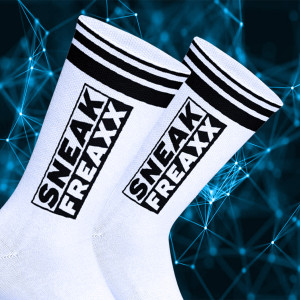 Chaussettes blanches ABUSE ME par SneakFreaxx
